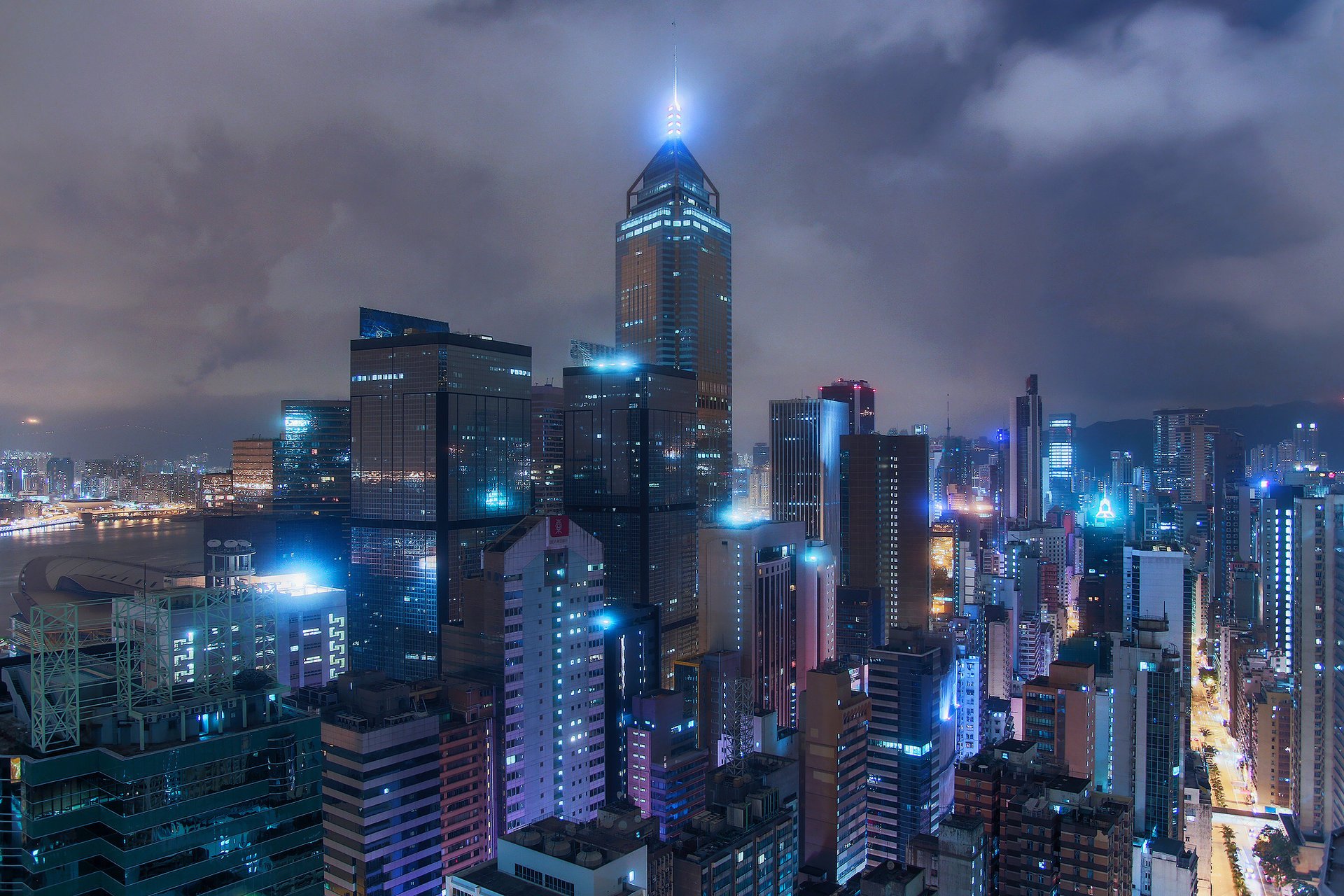 città case luci notte