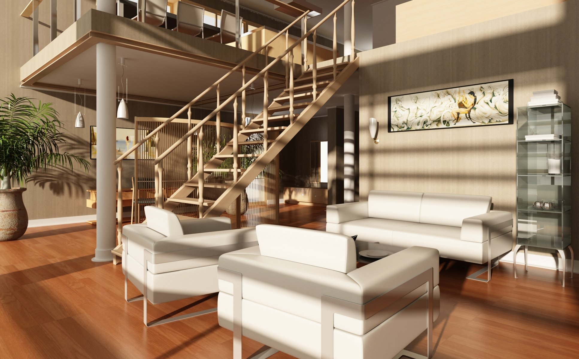 interno elegante design moderno prestigioso appartamento sedie scale lusso