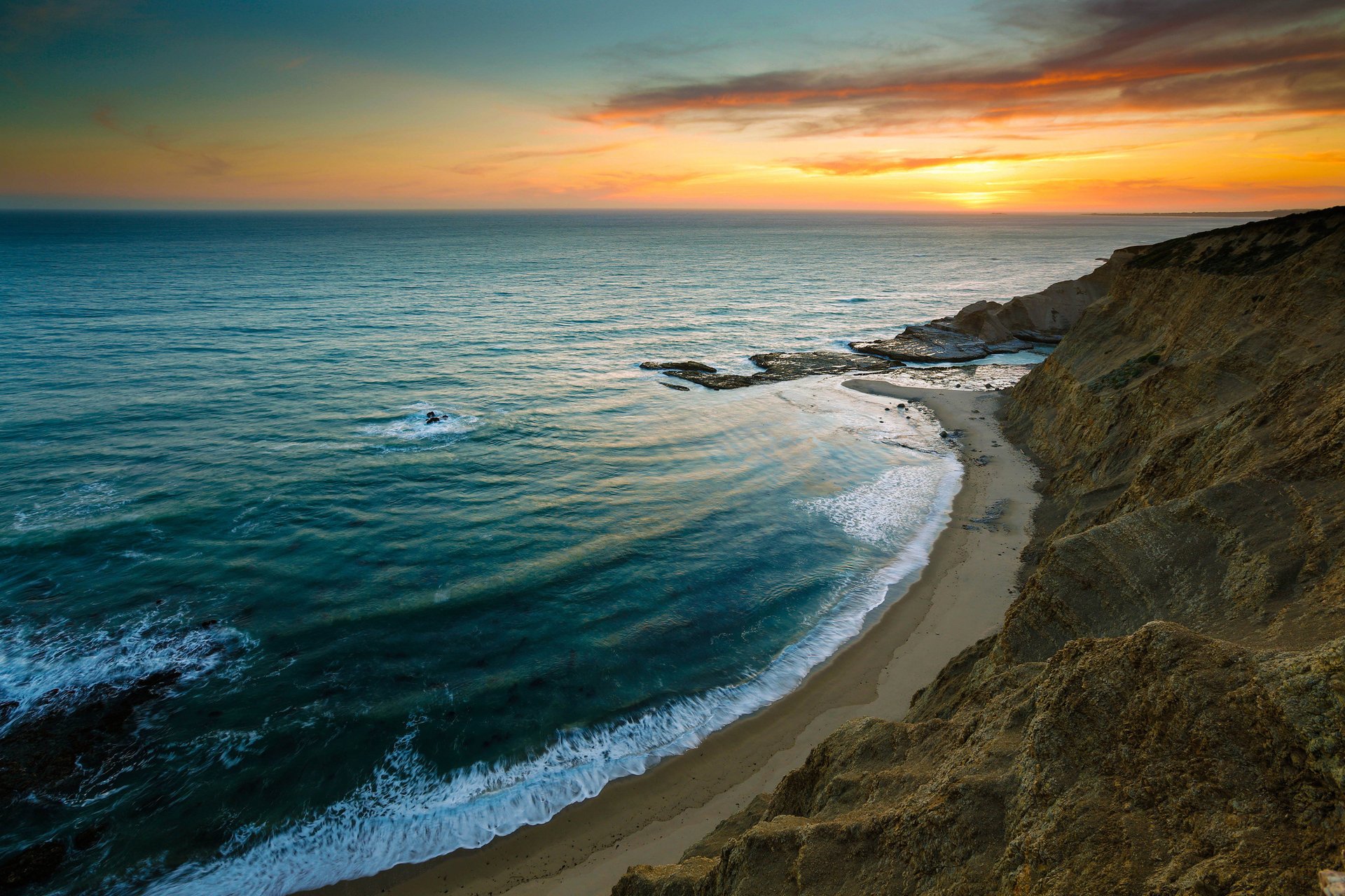 mare rocce onde cielo spiaggia tramonto riva