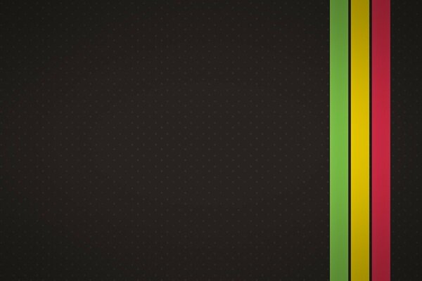 Tini strisce verticali di verde, giallo, rosso su sfondo scuro
