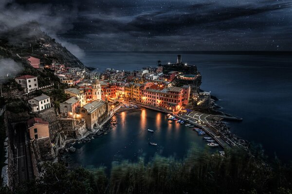 Baia in Italia, vista sulla costa