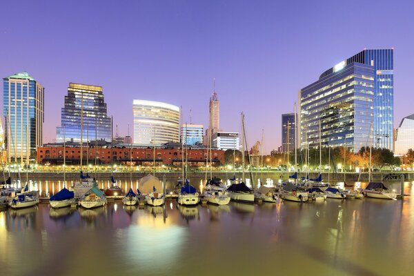 Baia serale di Buenos Aires