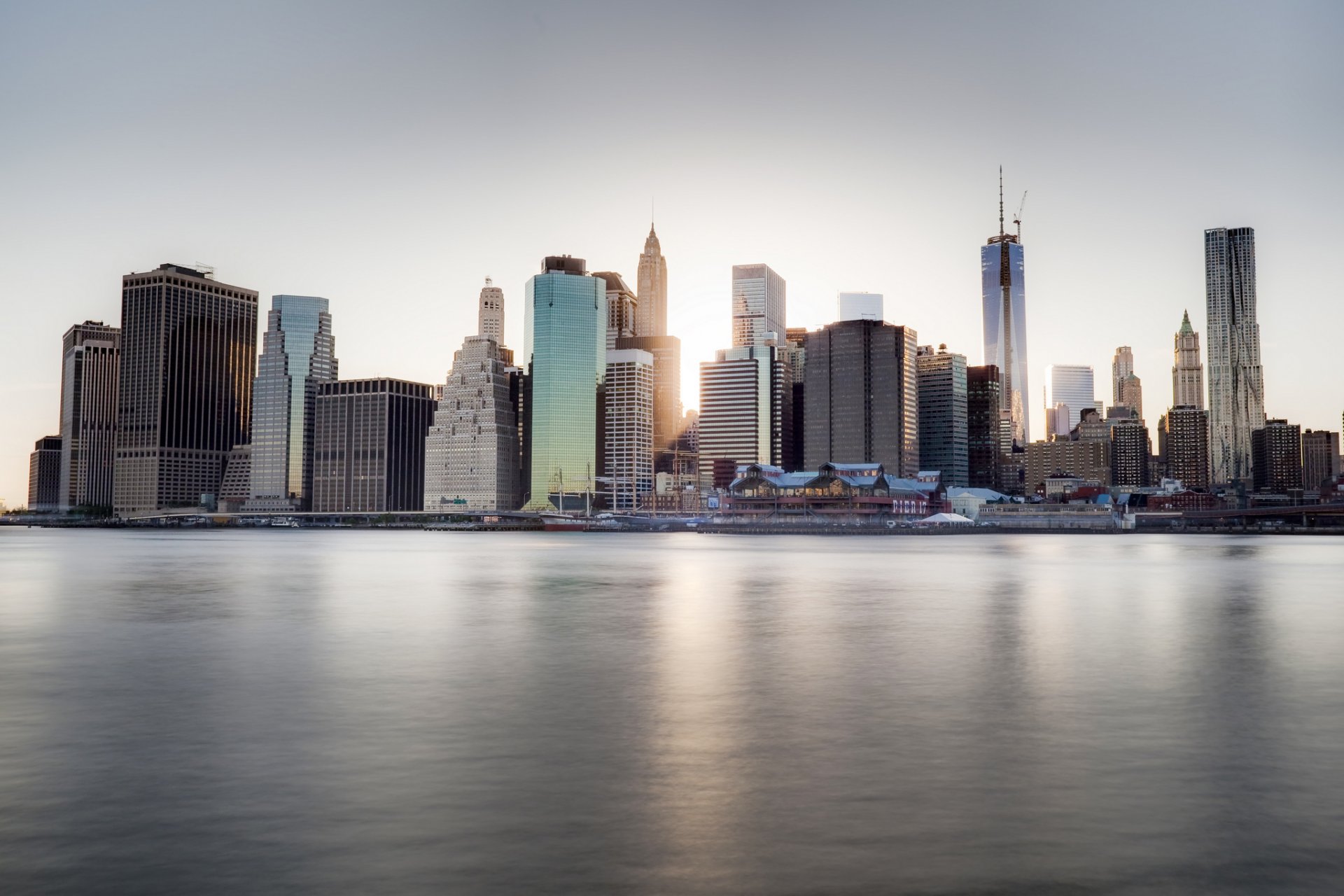dumbo new york stati uniti città grattacieli lungomare fiume