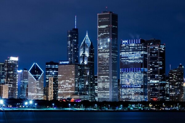 Notte Chicago Illinois