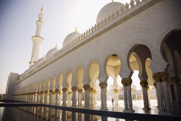 Bella architettura della Moschea di Sheikh Zayed