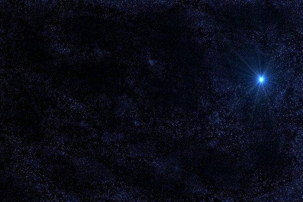 Bagliore di una stella nello spazio stellare
