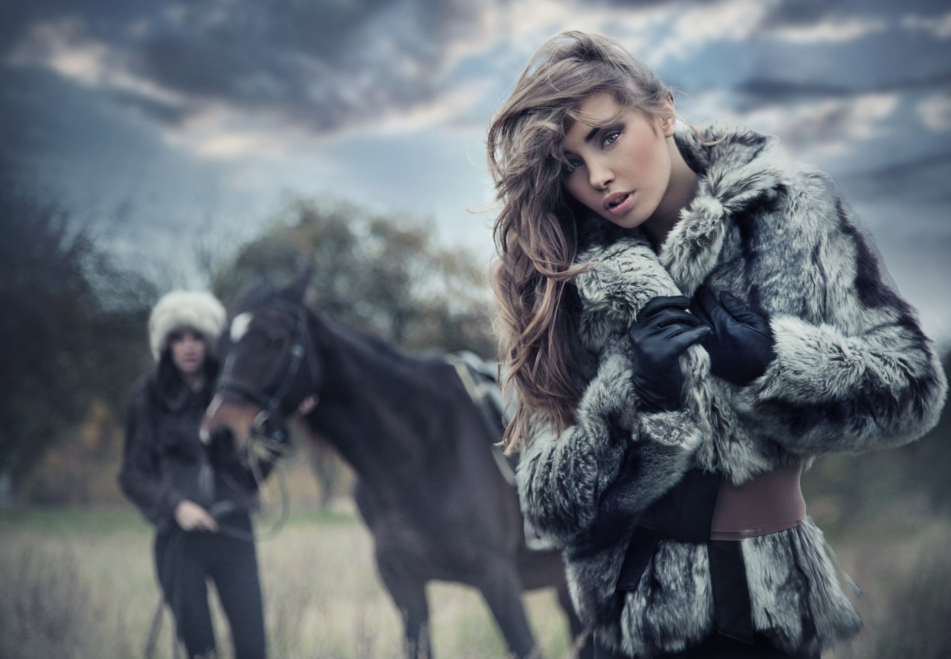 ragazze natura cavallo