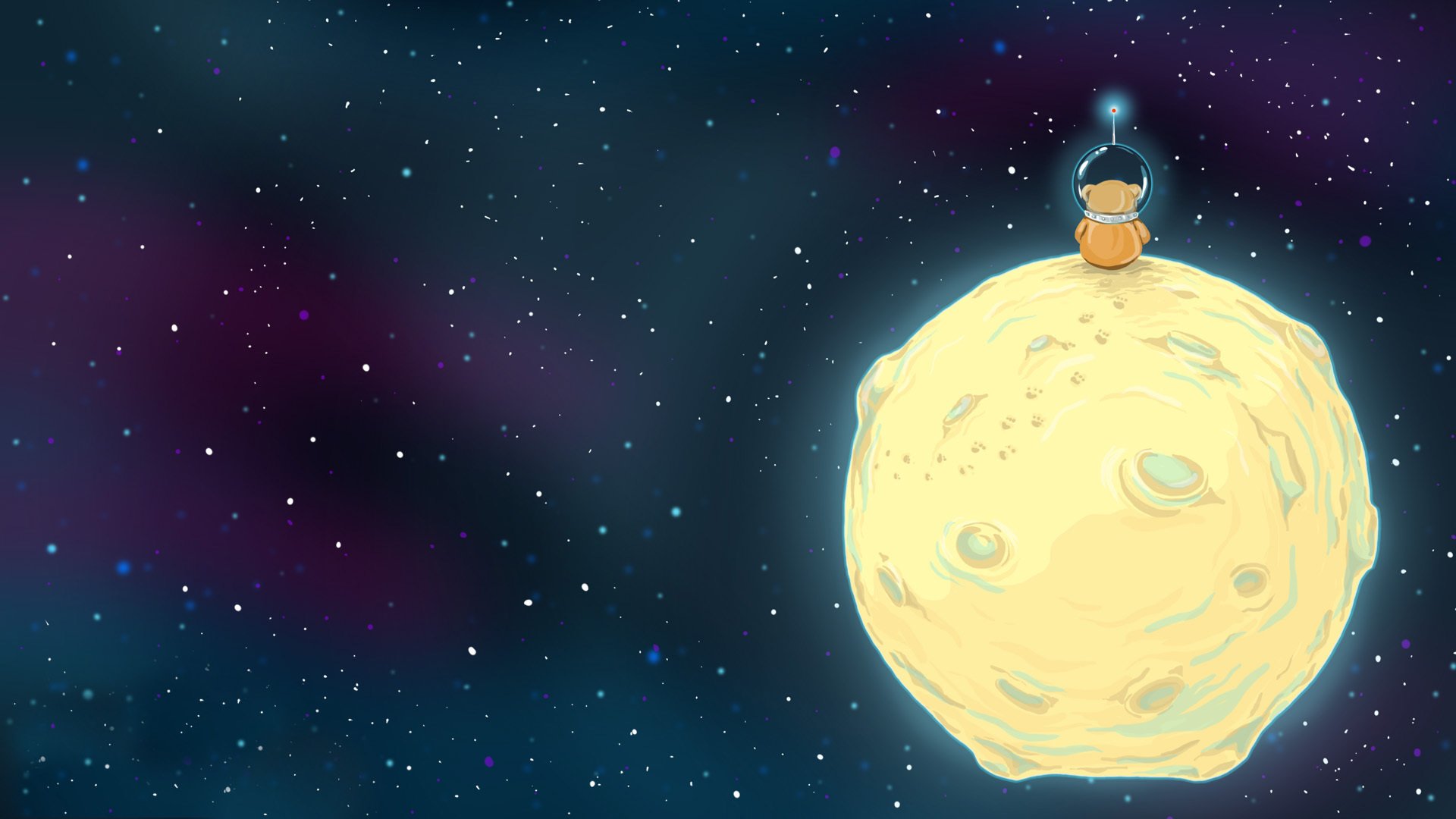 spazio stelle luna orso astronauta casco figura