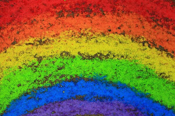 Arcobaleno colorato riccio divertente