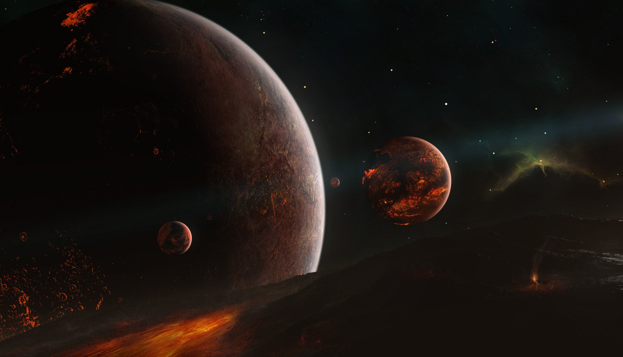 sistema stellare formazione pianeti lune stelle
