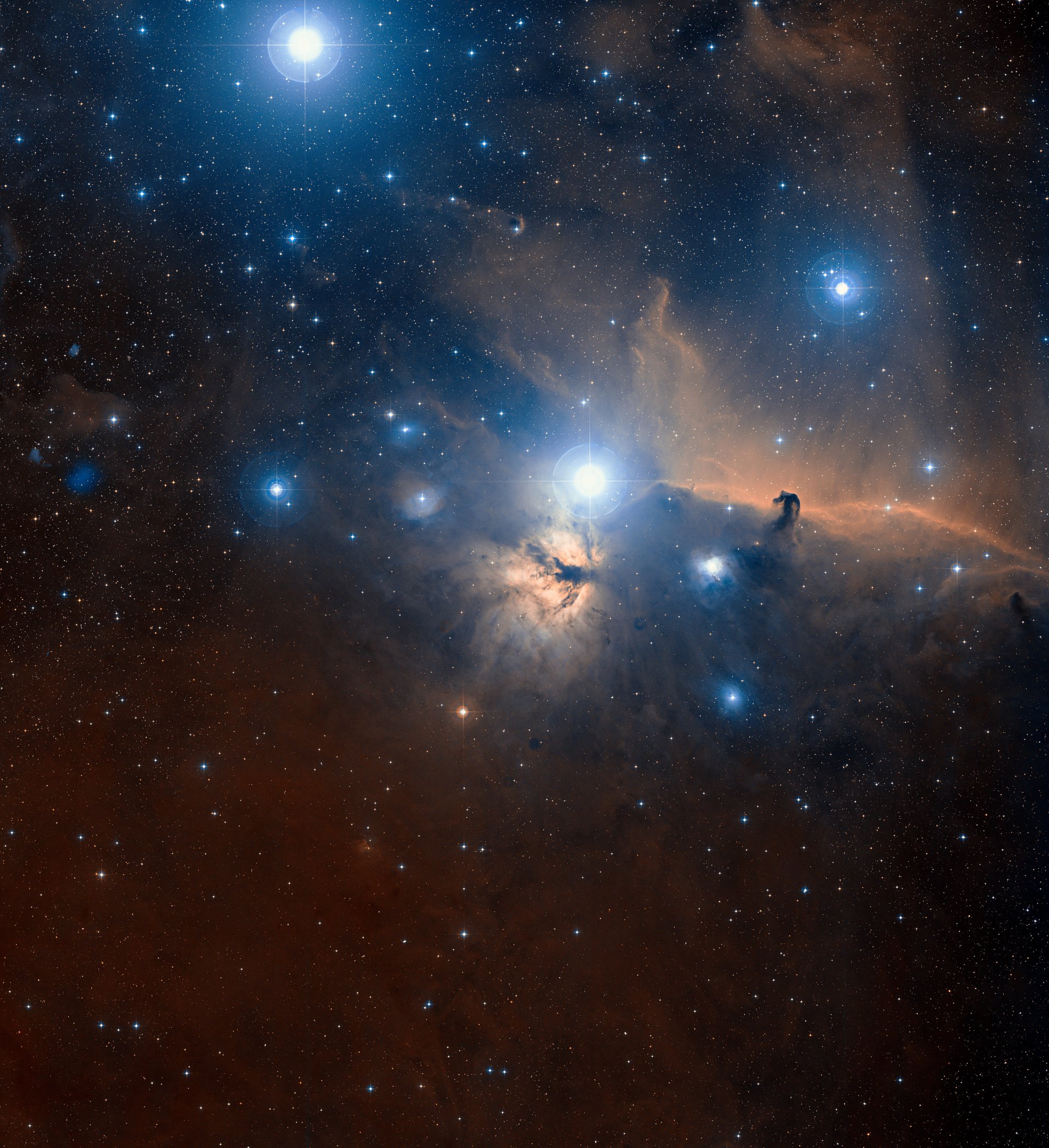 nebulosa fiamma testa di cavallo costellazione orione stelle