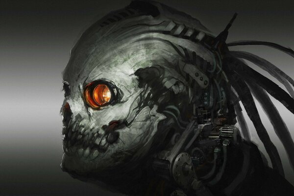 Mostro robot cyborg con un occhio