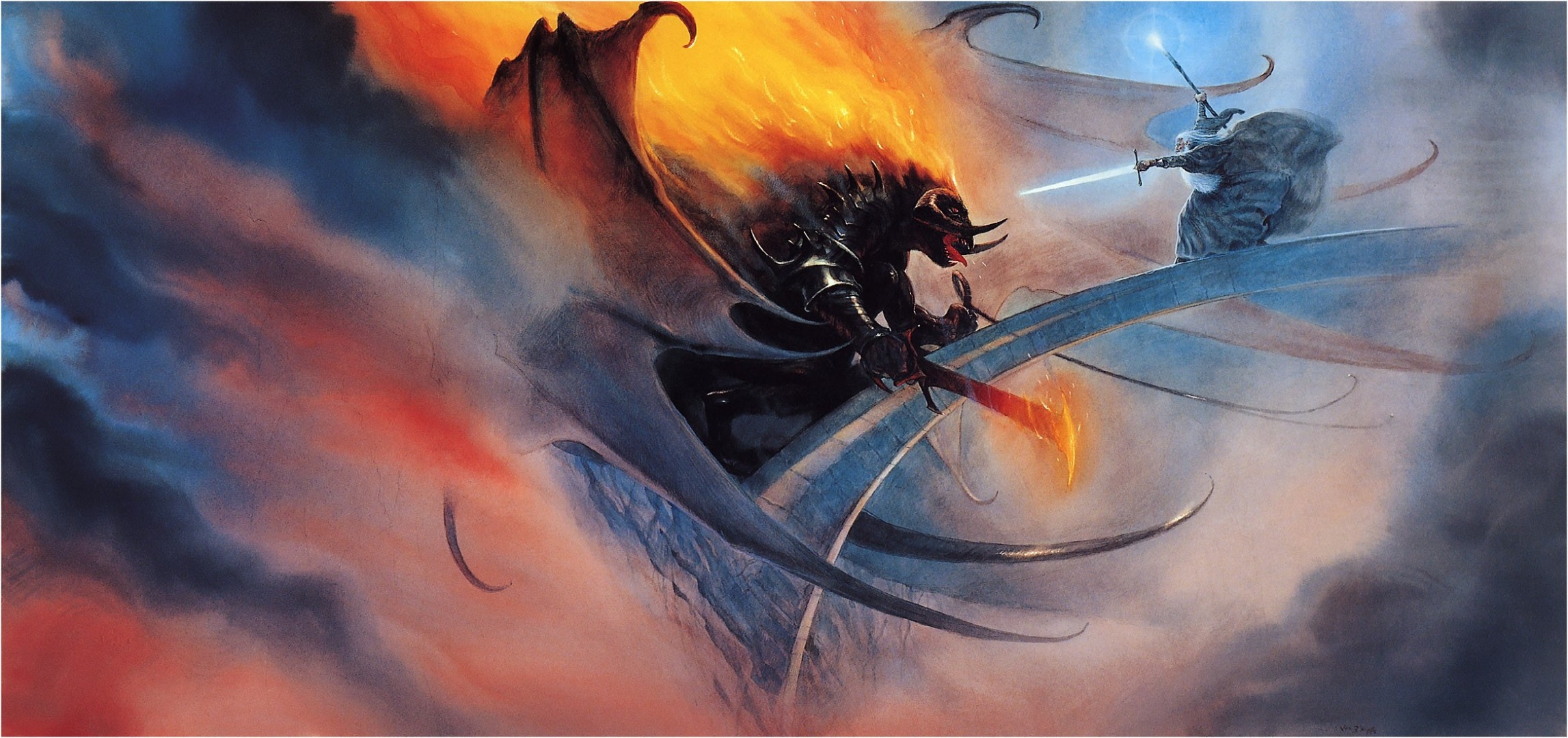 signore degli anelli gandalf ponte battaglia fantasia magia