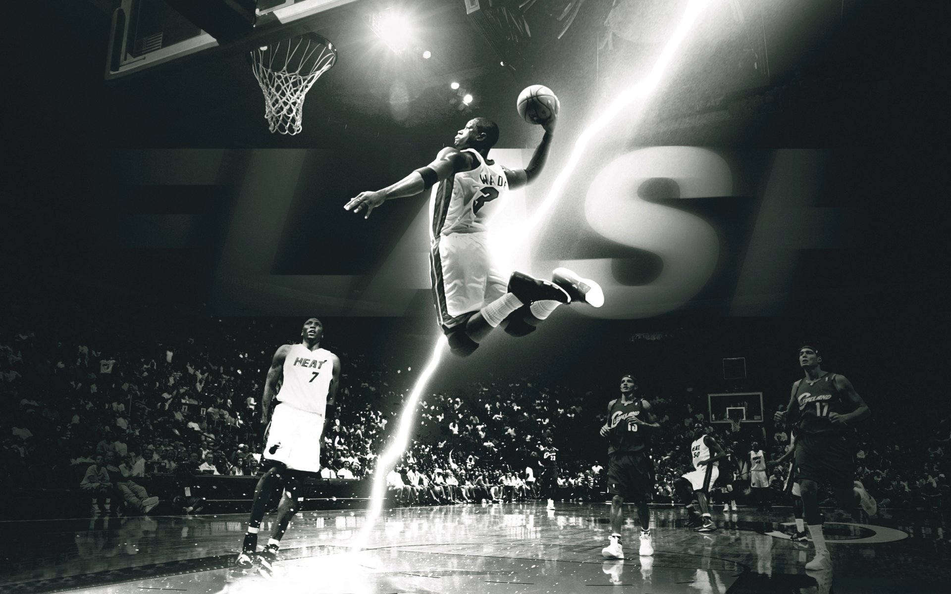 dwyane wade flash basket giocatore miami gioco semi in bilico volo bianco e nero