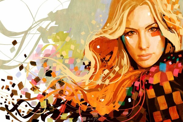 Ritratto di bionda in colori autunnali