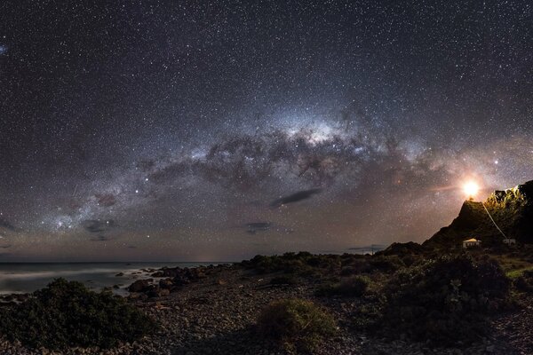 Nel cielo cosmico notturno delle stelle