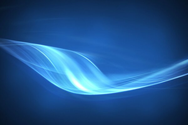 Linee curve di luce su sfondo blu