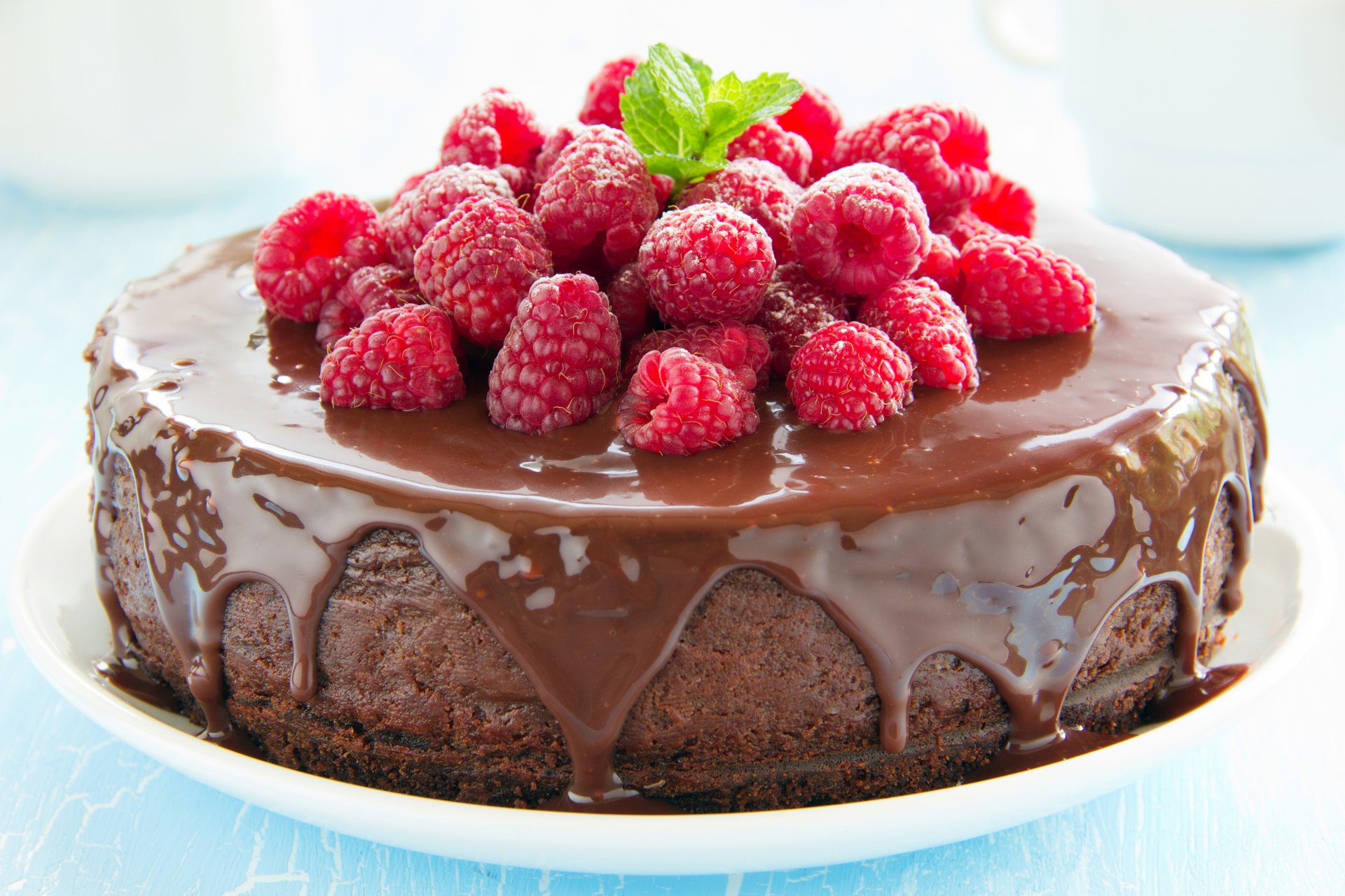 torta cottura dessert lamponi bacche cioccolato glassa