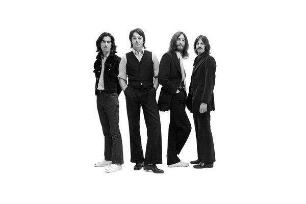 Artisti dei Beatles su sfondo bianco