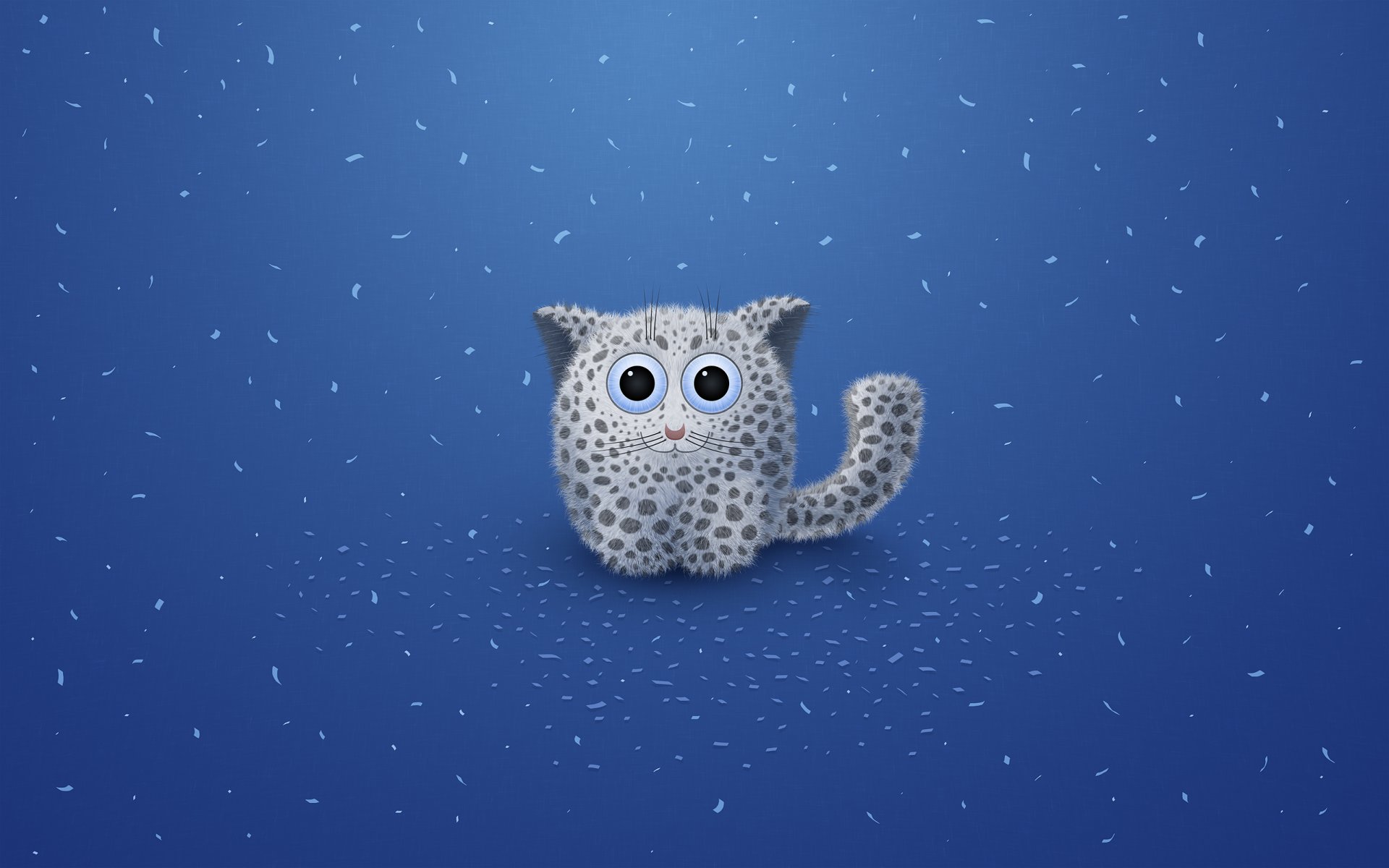 leopardo bambino macchie blu creatura occhi