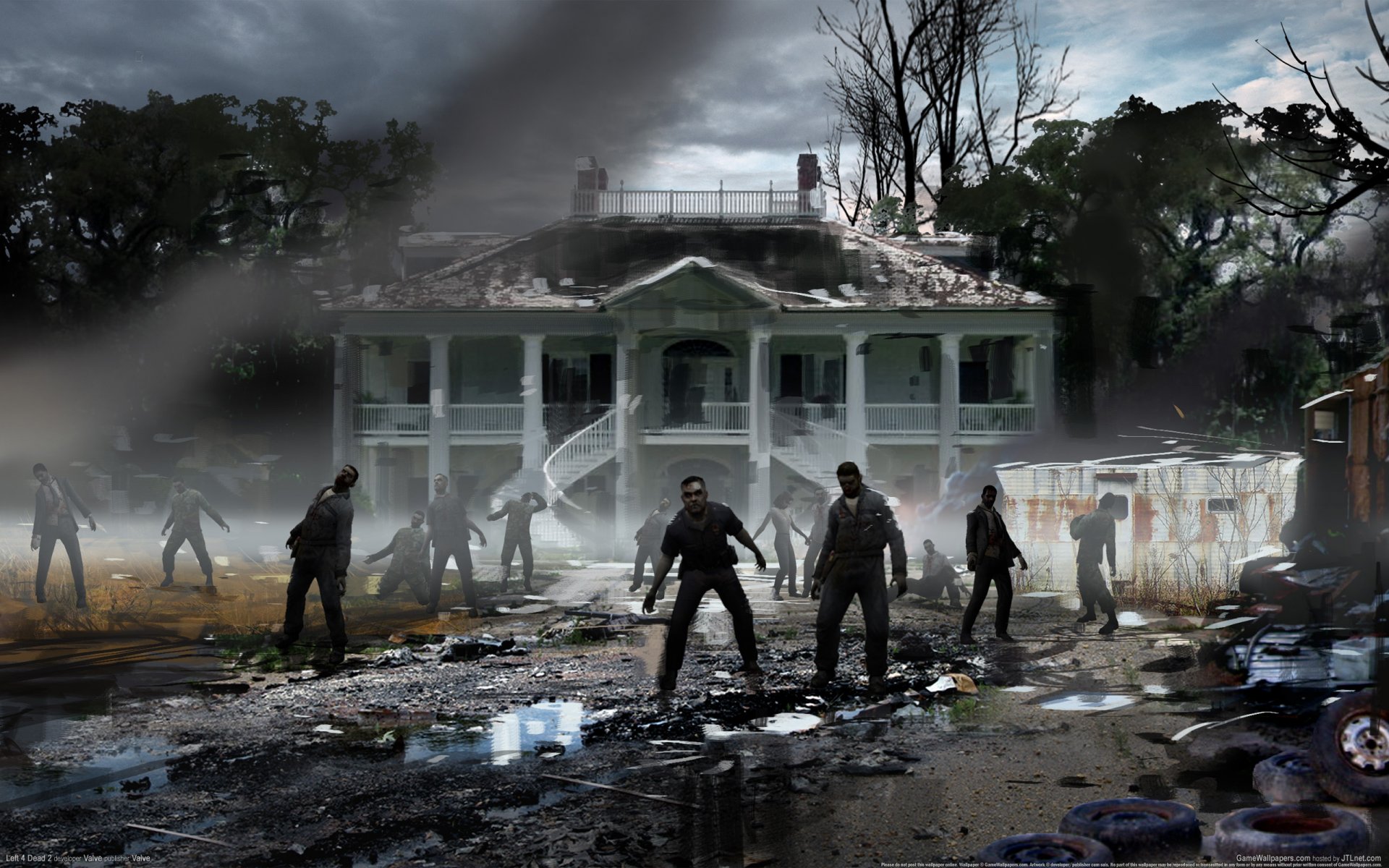 left 4 dead zombie casa spazzatura