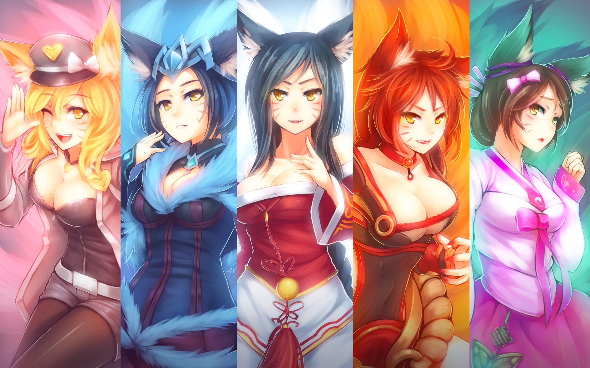 lol ahri league of legends volpe nove volpi