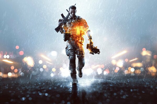 Battlefield 4 l andatura del soldato con le armi