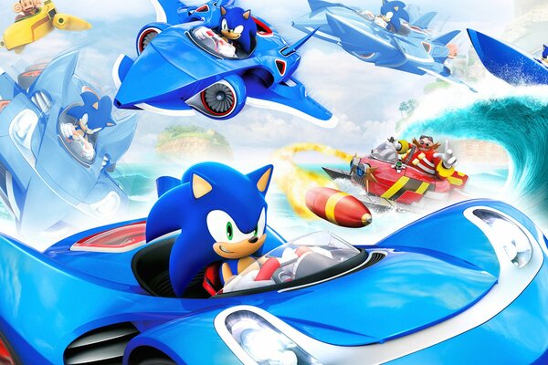 Sonic sceglie i mezzi di trasporto per adattarsi a se stesso-veloce ed energico