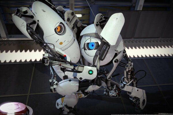 Abbracci o combattimenti di robot moderni, incomprensibili
