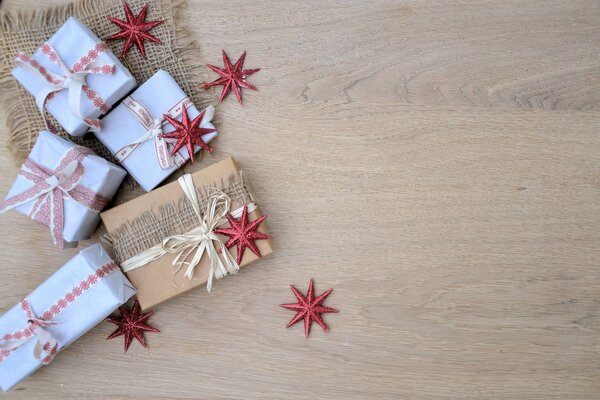 Bella decorazione di regali di Natale