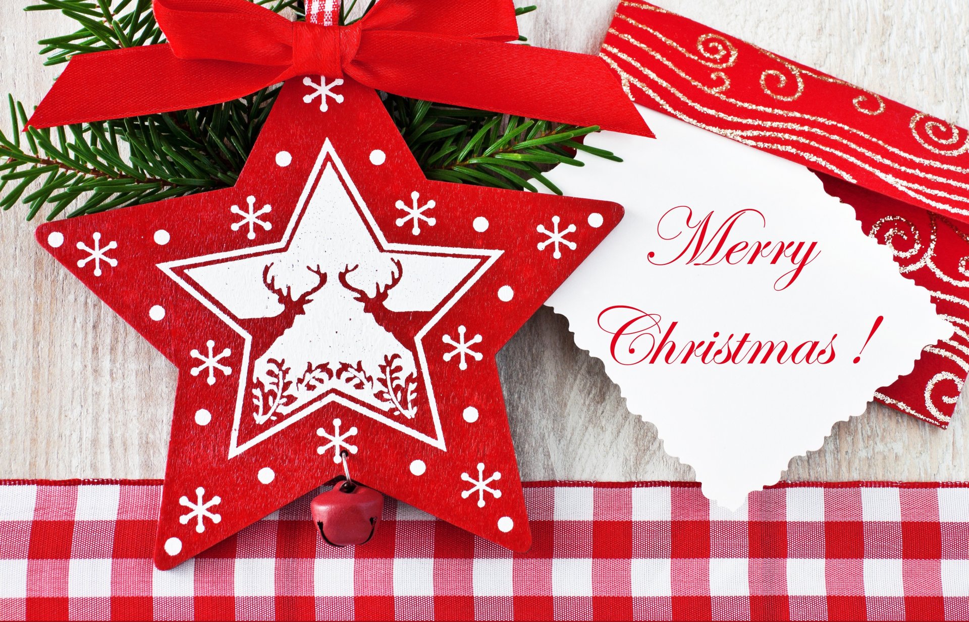 ramo renne buon natale fiocco busta