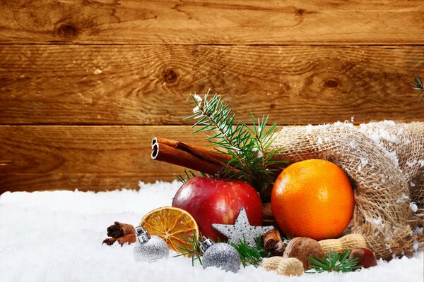 Mandarini innevati a Natale