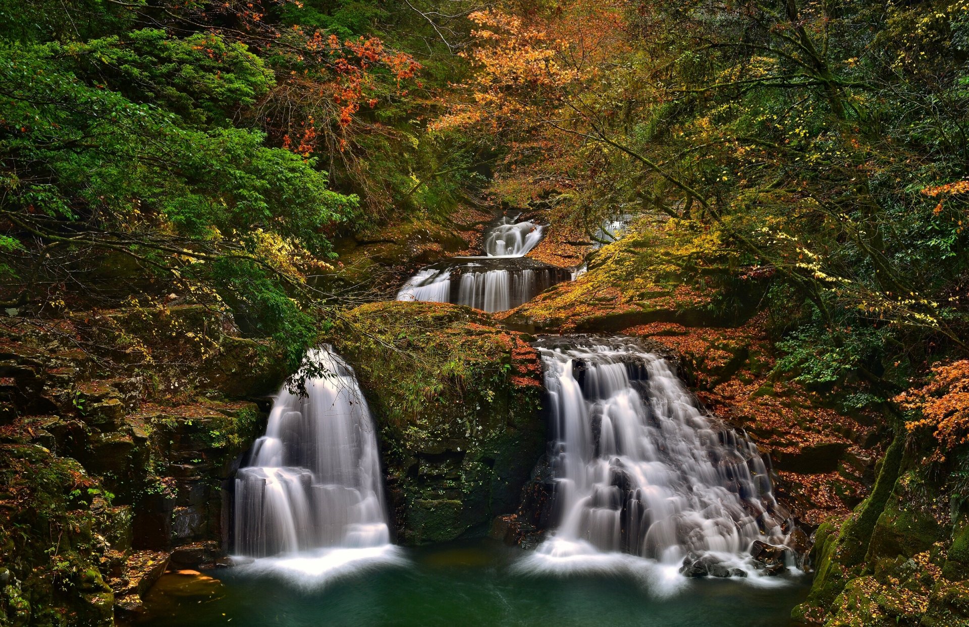 akame 48 cascate akame shijuhachi-taki nabari prefettura di mie giappone nabari cascate cascata foresta alberi autunno