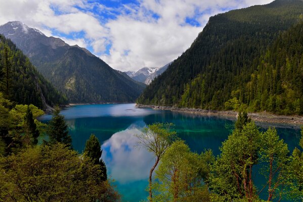 Cina. Lago lungo nella riserva