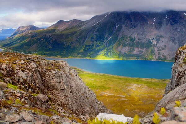 Norvegia dalla cima della montagna e dal mare