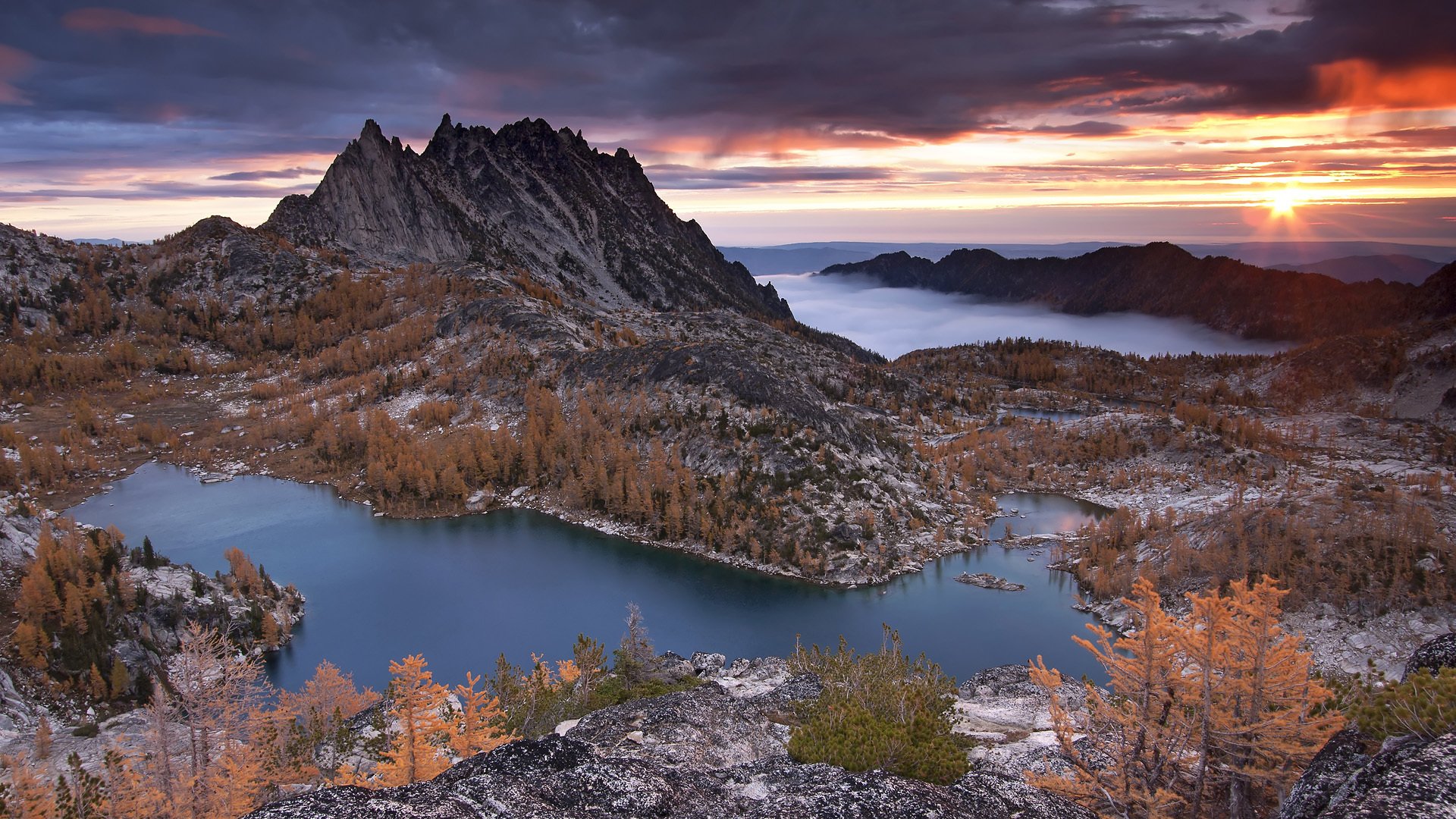 picco prusik montagne tramonto alberi natura