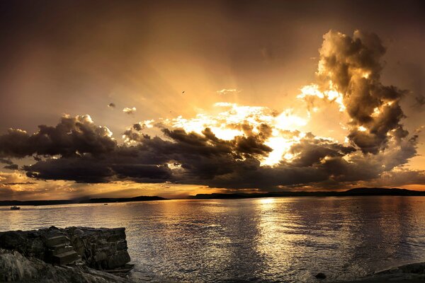 Tramonto indimenticabile, vista panoramica