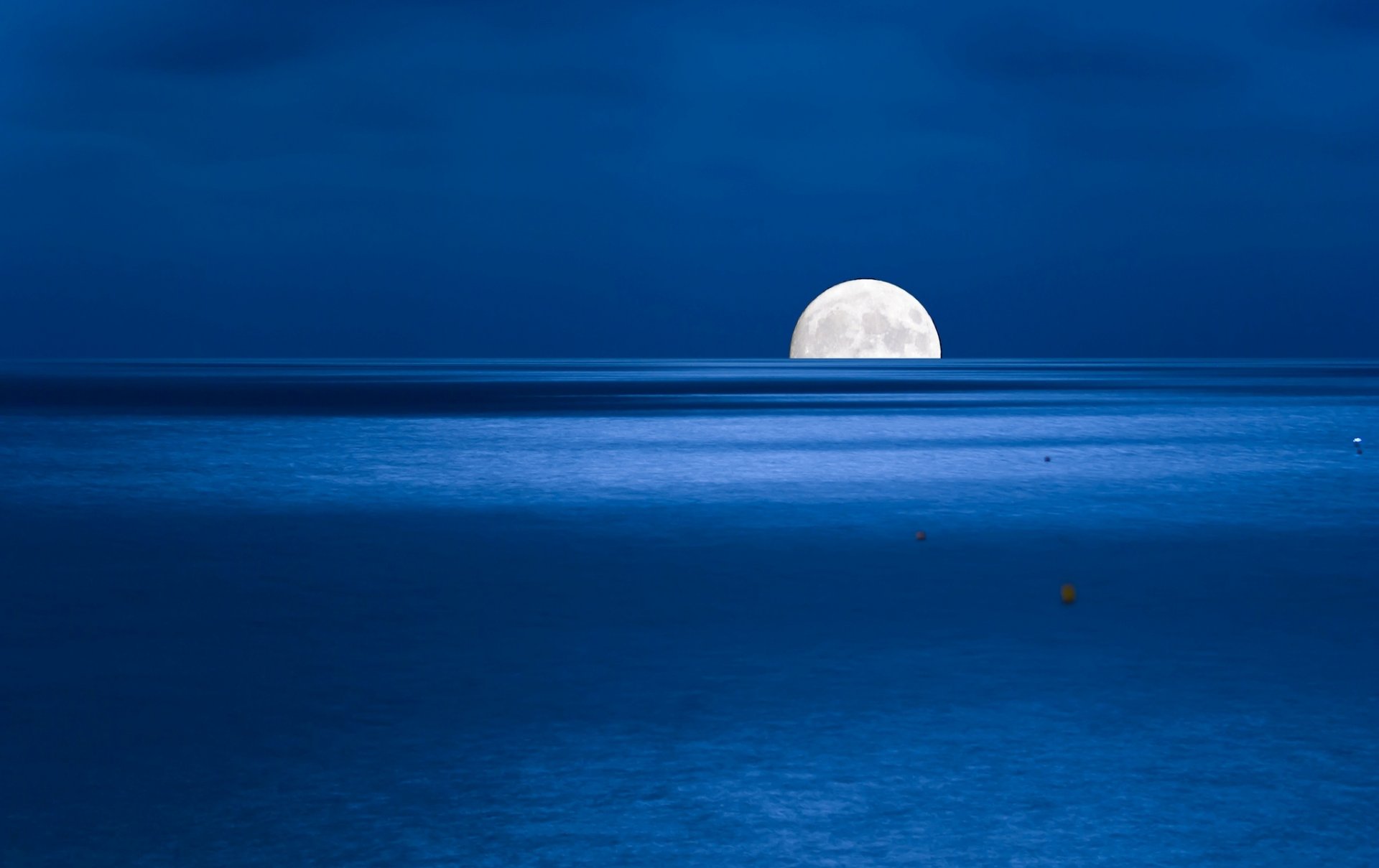 notte mare luna