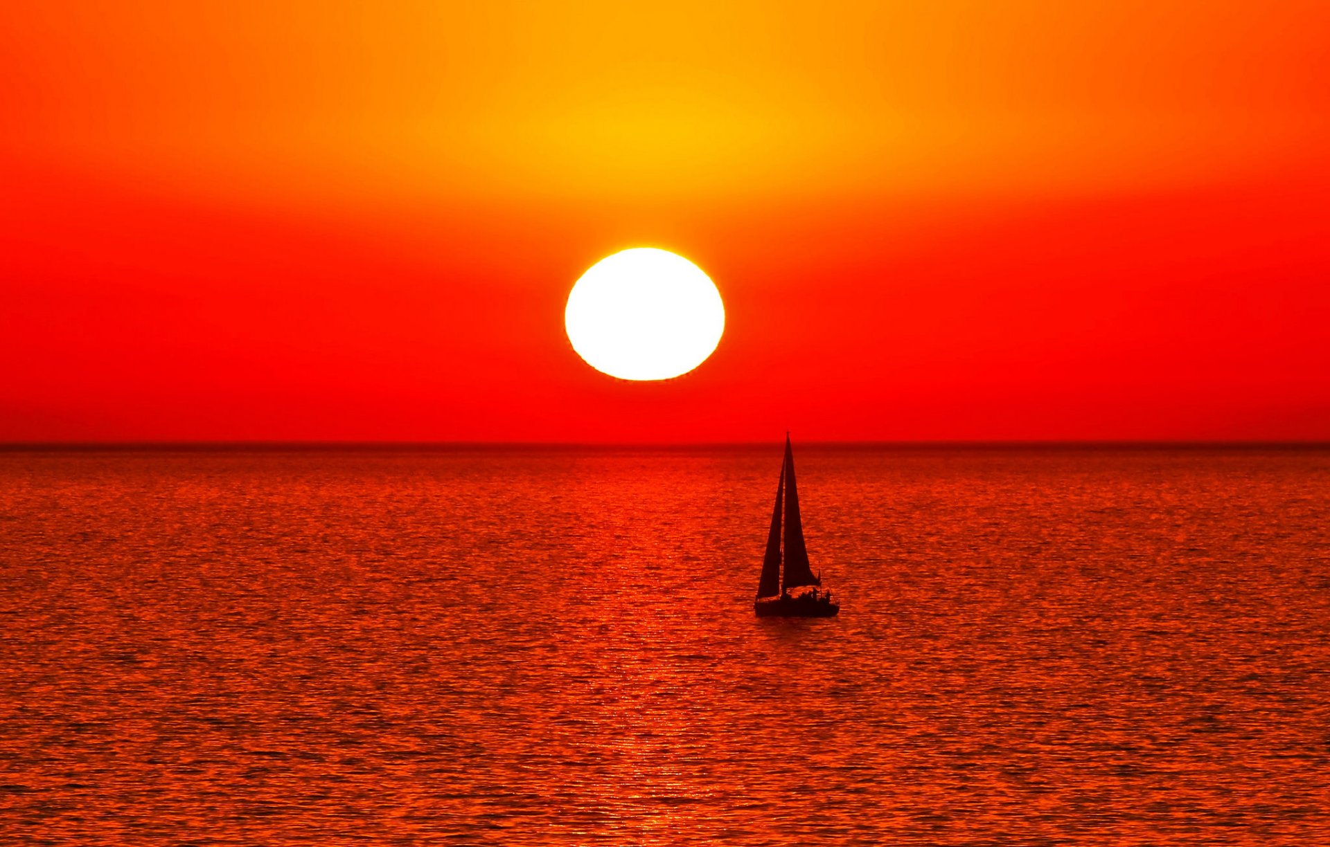 cielo sole tramonto mare barca vela