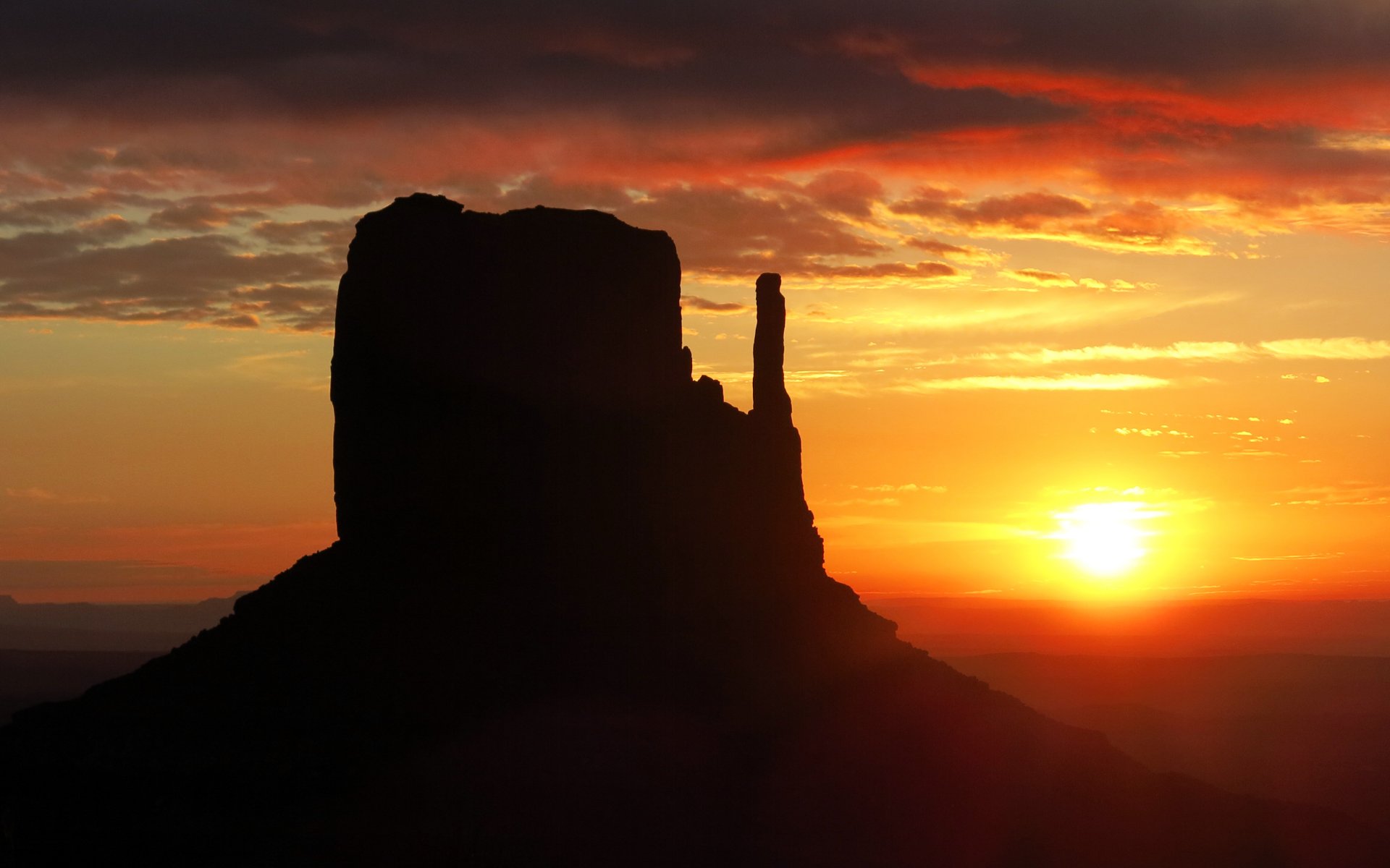 west mitten butt valle del monumento canyon tramonto natura
